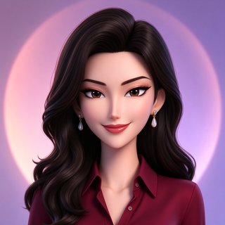 知性御姐 AI 人设头像